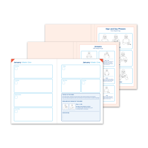 Key Word Sign Weekly Planner Internal pages preview